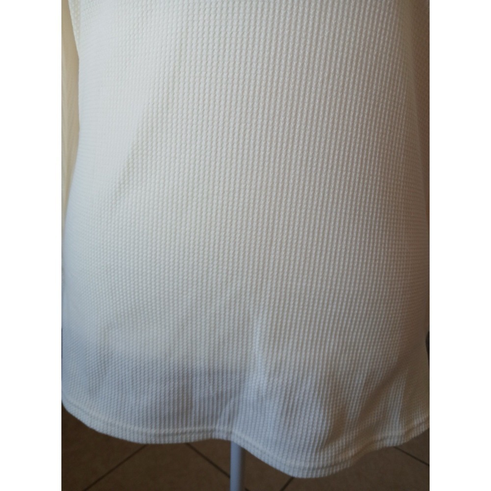 Womens Blouse Top Size XL Ivory Long Sleeve Henley Casual‎ Basic - Picture 9 of 9
